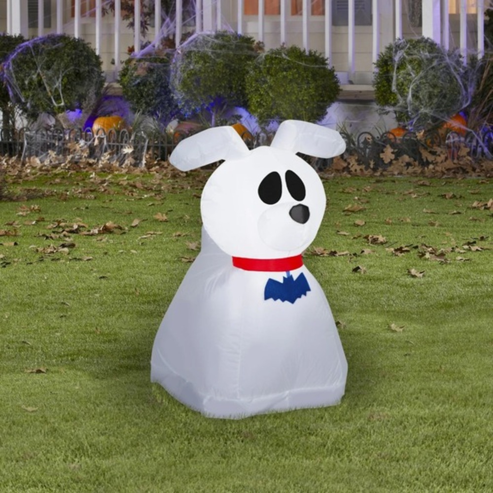 Way To Celebrate Dog in Ghost 3.5 Ft Halloween Airblown Inflatable‎ Lights Up